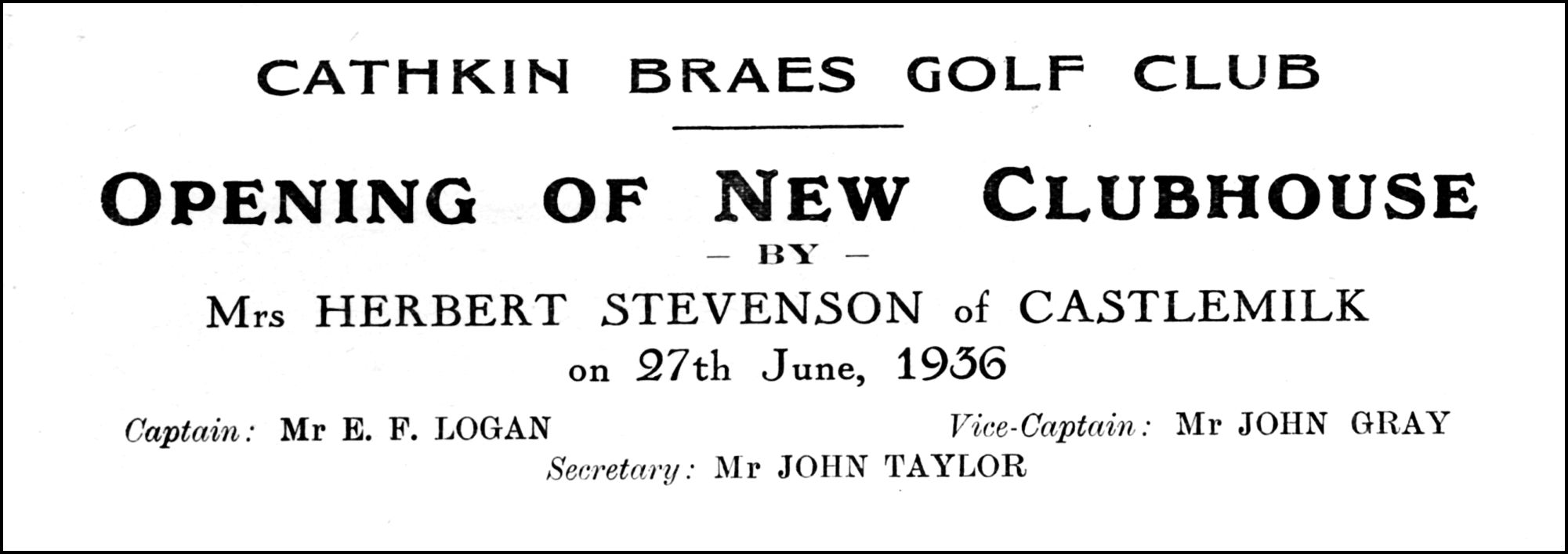 Golf Club Title
